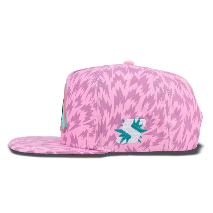 Elegant Pink Triangle Rocket Rubber Snapback Cap