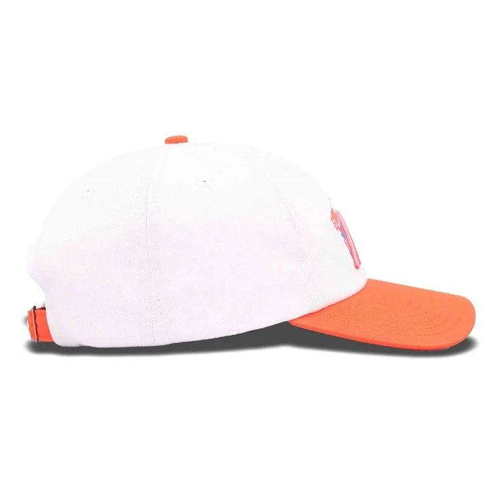 Orange Flower Embroidery Dad Hat