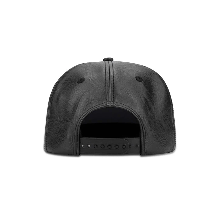 TCAP 5Panel Hat Leather Custom Logo Embroidered Basketball Cap