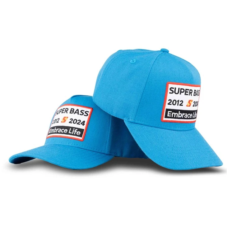 Topi Besbol Biru Tersuai TCAP Topi Kapas Sulaman Topi Sukan