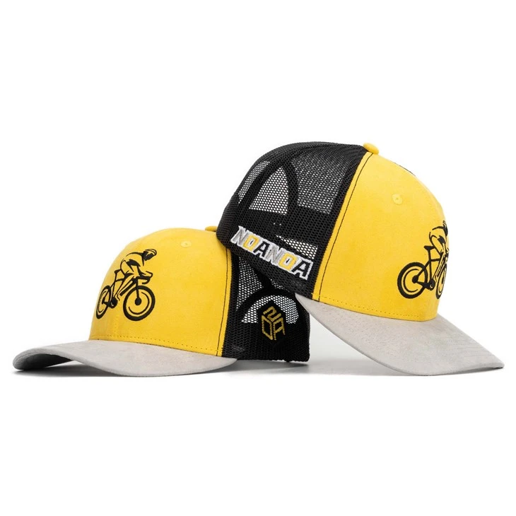 TCAP Sesuaikan Suede 6 Panel Mesh Trucker Hat
