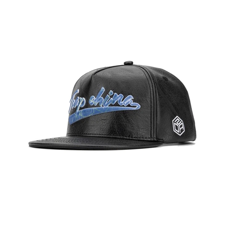 TCAP 5Panel Hat Leather Custom Logo Bordir Topi Bola Keranjang